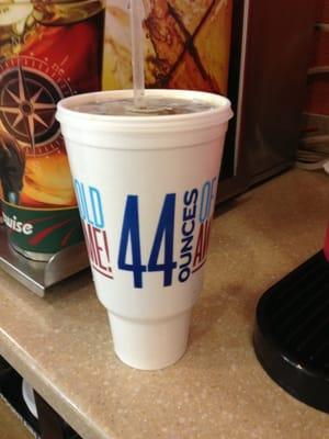 44 ounce tea or soda $1.49