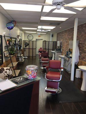 Brockett Sq. Barbershop invites you to come check us out. 9-6 M-F. 9-4 Saturday