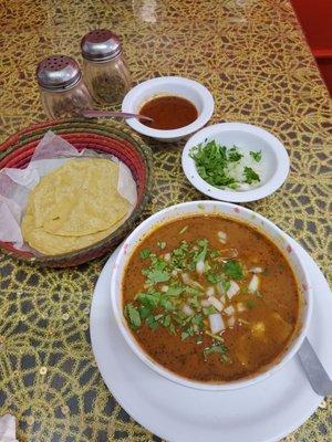 delicioso menudo.