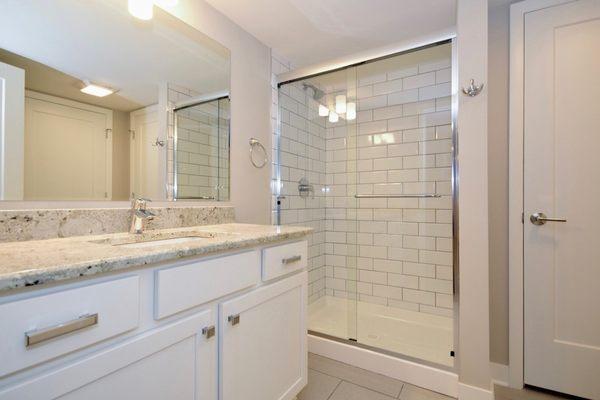 Beautiful updated bathroom done by True Dimensions inc of Park Ridge