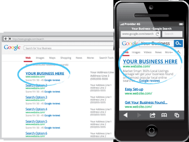 Local searches produce different results than desktop.  Get Mobile SEO today!