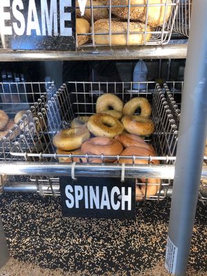 Spinach bagel