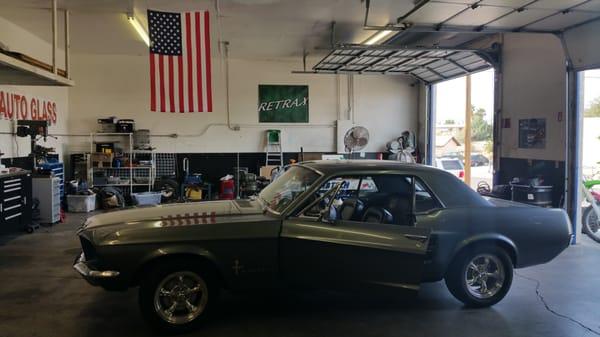 Classic 1967 Mustang what can I say about this beauty. Installing a stereo system to help these ponies on down the highway.