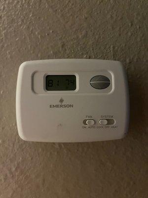 one of the lower temps during our broken AC months but "nothing was wrong with it"