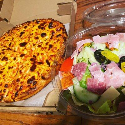 Pizza and Antipasto Salad