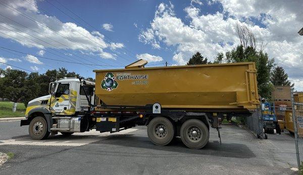 Share you're cloudy days with the Dumpster that looks like sunshine with Earthwise!