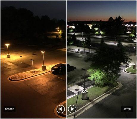 LED Lighting Conversion in Parking Lot