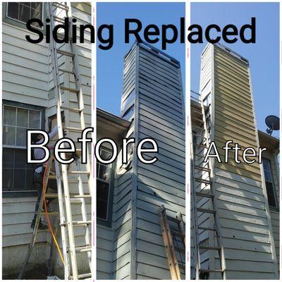 Client needed damaged siding replaced.