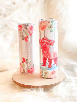 We have some of the cutest tumblers, locally made and one of a kind!