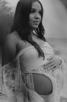 Black and white maternity