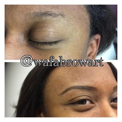 Get your eyebrows Designed and henna tinted by Wafa.