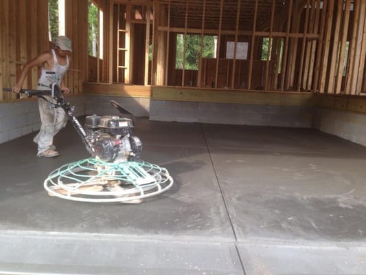 concrete garage for new home