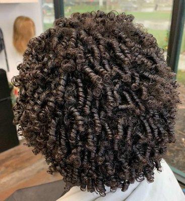 Coil wash n go on natural texture hair.