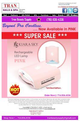 PINK -- LED GEL LAMP --