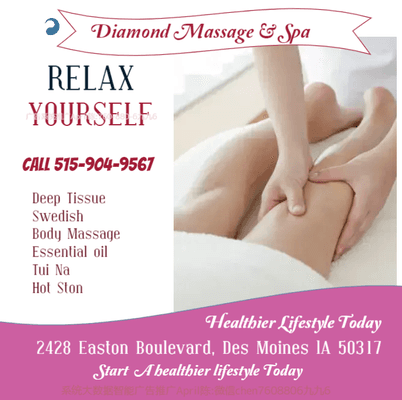 Massage techniques are commonly applied with hands, fingers, 
elbows, knees, forearms, feet, or a device...