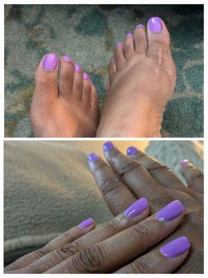 TINA does great work. American Mani/Pedi $50.