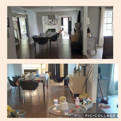 Before and after Airbnb cleaning