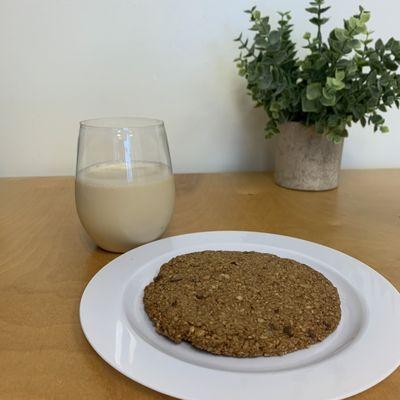 Energizing Cookie with a side of our Home-Made Mylk/ Yogi Bear