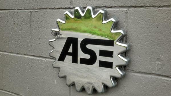 ASE certified technicians.