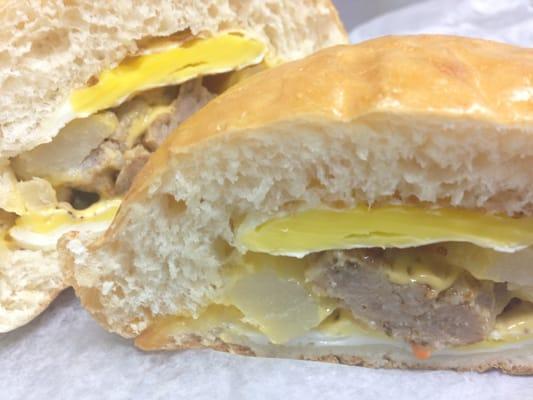 Sausage Egg & Cheese Kolaches w/ baked potatoes