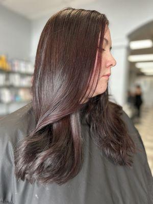 Dark cheery highlights