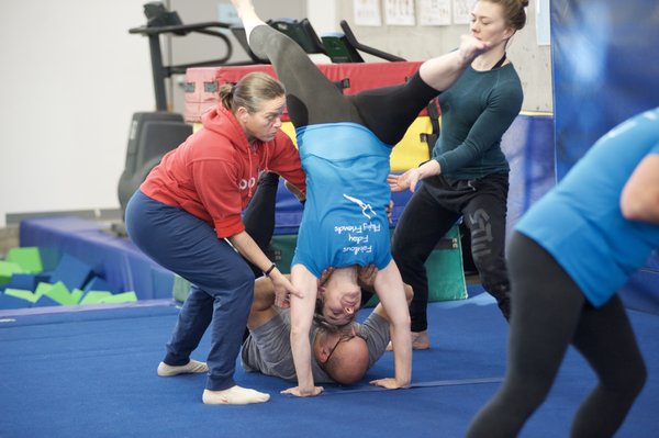 Tumbling, group pyramids, meet new friends!