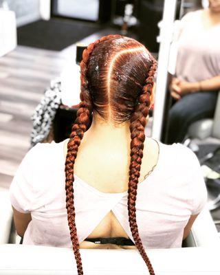 2 braids done by Mica Jay