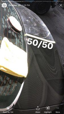 50/50 paint correction 2 stage polish