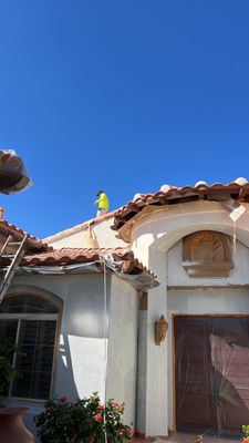 Exterior painting services.