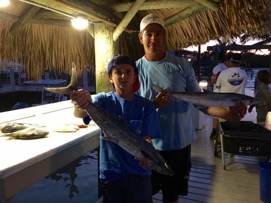 Fish was cut up and ready to take home and eat.