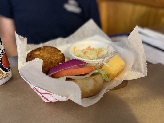 Crab Cake Platter with Coleslaw