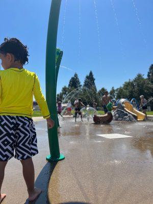 Kids splash pad area