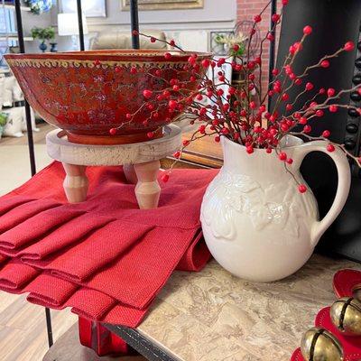 Red adds a lovely touch to your home decor