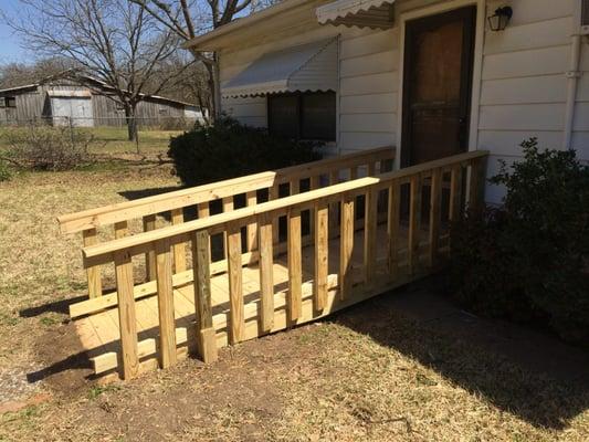 ADA wheel chair ramp