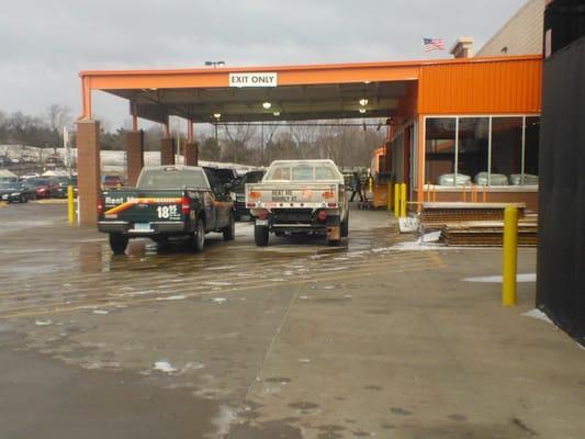 People will rent menards trucks to get to home depot.