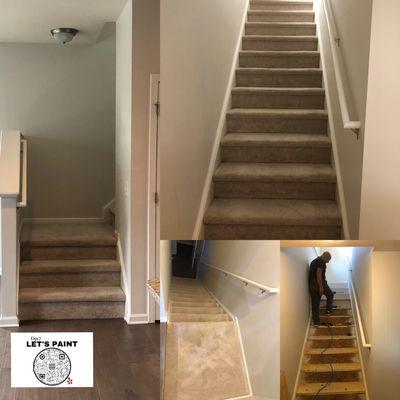 Removed Carpet and Installed new Stair Treads