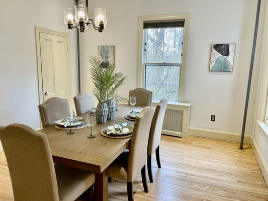 Dining room staging