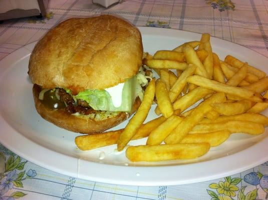 Carne Asada Torta & Regular Fries