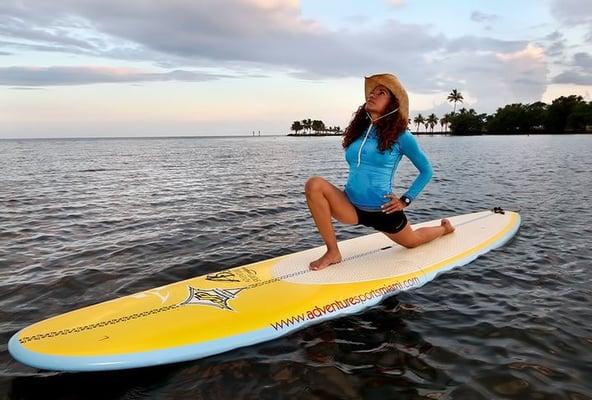 Yoga-Paddle boarding lessons at matheson hammock park