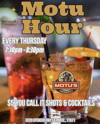 Motu Hour Every Thursday