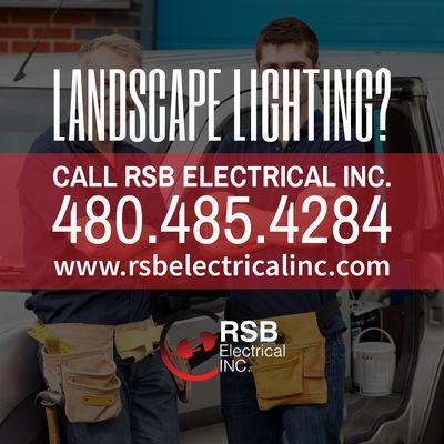 We have a lot of landscape lighting options.