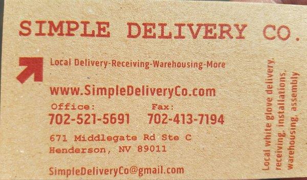 Simple Delivery Company