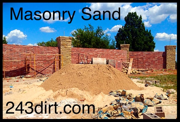 Masonry Sand delivered in Goldsby OK. Topsoil, Driveway Gravel, Rock, Stone, & Mulch in Oklahoma City, Edmond, Moore, Norman