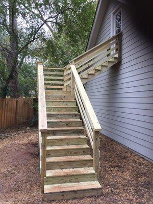 Stairs to room above garage