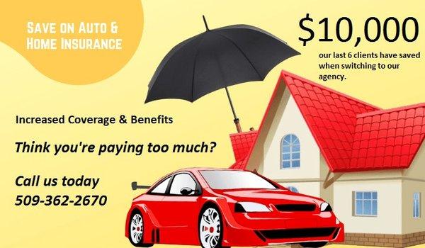 Saving our customers thousands of dollars per year on their auto & home insurance!