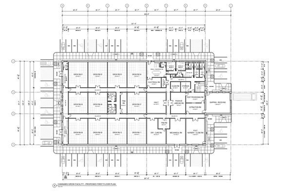 Cannabis Grow Facility Proposed Floor Plan - Upstate, NY