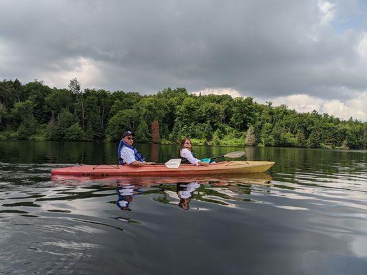 Tandem kayak on Green River Reservoir