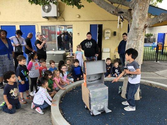 Each child presenting for our Build Your Own Game event