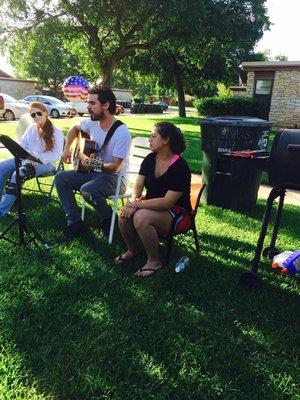 Playing at an event for Wayfellowship Church in Georgetown Texas