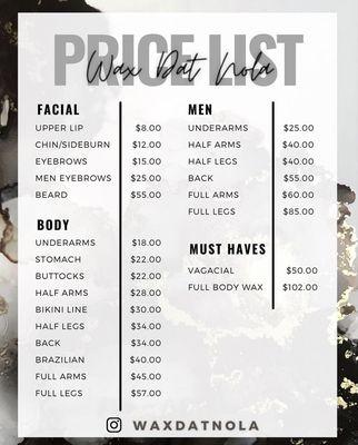 Price list